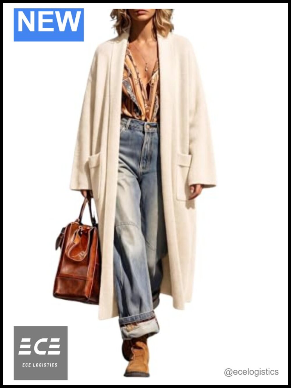 Oversized Chunky Knit Long Cardigan Open Front Sweater Coatigan